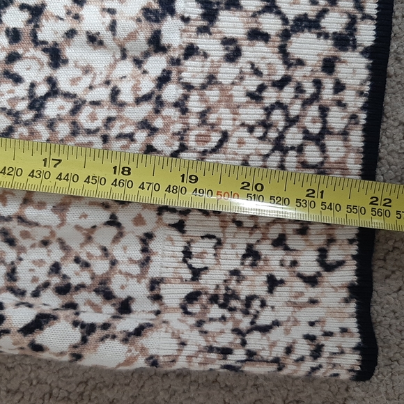 Women's Lands'end Knitted Short Sleeve Sweater Top Blouse Animal Print Size S - Picture 8 of 9